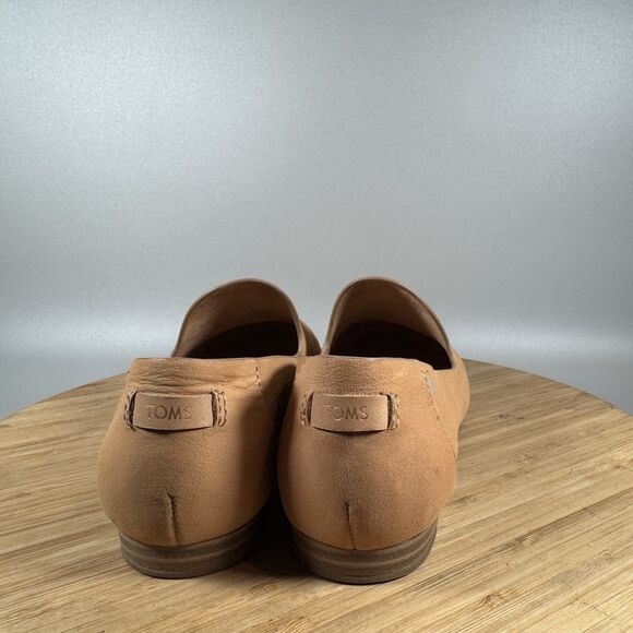 Toms Women's Darcy Size 6.5 Ballet Flats Shoes Tan Brown Leather - Picture 5 of 7